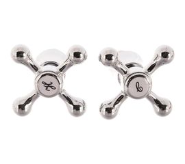 Кран-букса LEDEME 1/2, угол поворота 90°, с маховиком крест, в блистере, 2 шт LH08-2 114086 