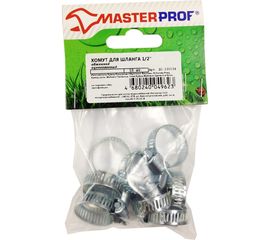 Обжимной хомут для шланга MasterProf оцинкованный, 1/2", 10 шт. ДС.030034 