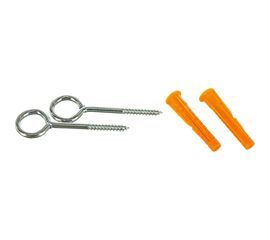 Шуруп с кольцом Tech-Krep 4х40 с универсальным дюбелем 6х36 2 шт - пакет 114040 