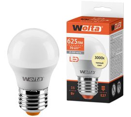 Лампа Wolta ШАР 7.5 Вт LED, 3000K, 25Y45GL7.5E27 
