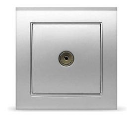 Розетка UNIVersal бриллиант TV серебро 7949827 