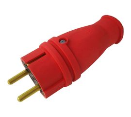 Вилка SVET В 16-001 УХЛ4, каучук, цвет-красный SV0303-0009 