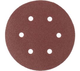 Круг абразивный на ворсовой подложке под липучку, перфорированный (5 шт; 150 мм; 6 отв.; P320) MATRIX 73848 