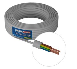 Провод ПВСбм Мастер Тока 3х0.75 белый 20м МТ1175 