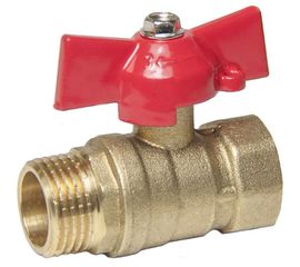 Шаровой кран для воды ОПТИМА 1/2 г/ш бабочка SOFMB012:181 