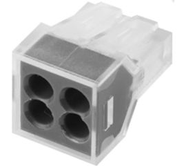 Соединительная клемма СВЕТОЗАР 4-х проводная, 400В, 24А, 0,75-2,5мм2, 2шт 49170-4 