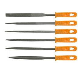 Набор надфилей по металлу TOYA 160 мм 6 шт. пластиковая ручка 25360 