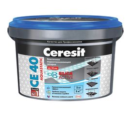 Затирка Ceresit Aquastatic СE 40 серая №07 ведро 2 кг 1/12 16377 