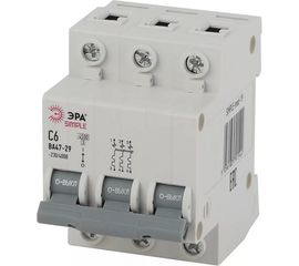 Автоматический выключатель ЭРА SIMPLE ВА 47-29 3P 63А C 4,5кА Б0039244 