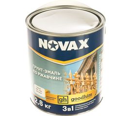 Грунт эмаль Goodhim NOVAX 3в1, серый RAL 7042, матовая, 2,8 кг 10991 
