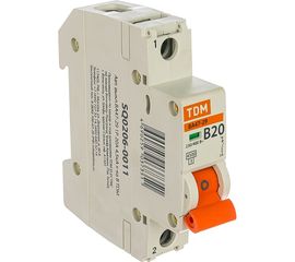 Автоматический выключатель ВА47-29 (1Р; 20 А; 4.5 кА; В) TDM SQ0206-0011 