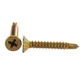 Оконный саморез с буром ЕВРОПАРТНЕР желтый цинк 3,9х25 120шт. 14 3925 7 