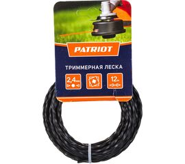 Леска для триммера (2.4 мм; 12 м; скрученный квадрат) PATRIOT 240-12-5 805205125 