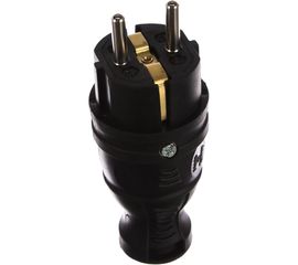 Каучуковая вилка ЭРА V8BIP44 з/з, прямая, 16A, IP44, черная Б0044540 