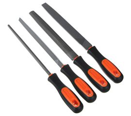 Набор напильников ЕРМАК 200 мм 4 шт двухкомпонентная ручка 645-208 