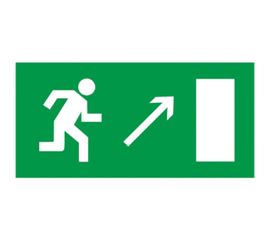 Самоклеящаяся этикетка IEK Направление к эвакуационному выходу направо вверх, 100x50 мм YPC30-105NEV-NAPRVV 