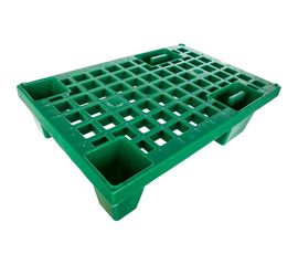 Перфорированный паллет на ножках, зеленый, 600х400х130 мм ТАРА 14994 