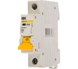 Автоматический модульный выключатель IEK 1п B 40А ВА 47-29 4.5кА ИЭК MVA20-1-040-B 