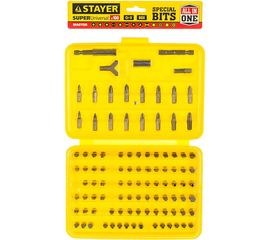 Набор "MASTER" "SUPER UNIVERSAL" биты, адаптеры Cr-V 100 предметов в боксе STAYER 2604-H100 