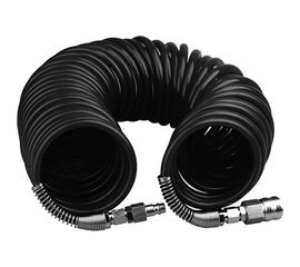Шланг спиральный черный полиуретановый профи (5 м; 20 бар; 5х8 мм) Pegas pneumatic 4924 