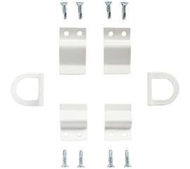 Набор креплений и ручек для москитной сетки Агат металл, белый 6223.07 