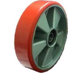 Колесо опорное для рохли без кронштейна полиуретановое алюминиевое 180 мм MFK-TORG 1090180-ПУ 