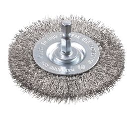 Щетка плоская для дрели 75 мм, нерж. сталь мягкая kwb 609810 