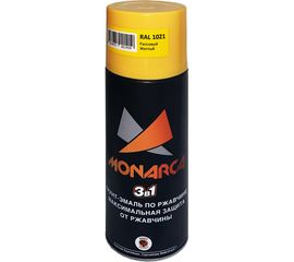 Аэрозольная грунт-эмаль Monarca по ржавчине RAL1021 Рапсовый Желтый 81021 