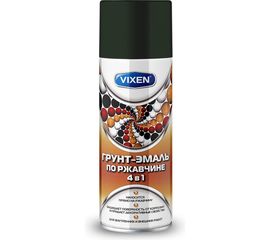 Грунт-эмаль Vixen по ржавчине 4в1 зеленый мох RAL 6005, 520 мл VX-516005 