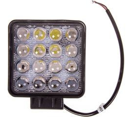 Светодиодная фара SKYWAY OFF ROAD квадратная 12V/24V 48W 6000К 16 диодов, дальний свет S07201014 