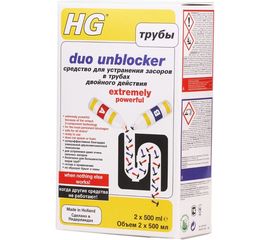 Средство для устранения засоров в трубах двойного действия HG 2х0,5л 343100161 