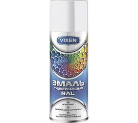 Универсальная эмаль Vixen ярко-белый RAL 9016 аэрозоль 520 мл VX-19016 