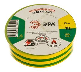 ПВХ-изолента ЭРА 15ммх10м желто-зеленая C0036559 