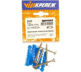 Дюбель ежик VIPКрепеж для крепления плинтусов 8х40 5 шт 13906 VIPS 