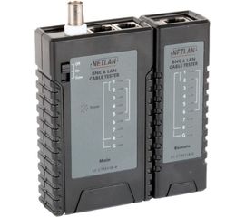 Кабельный тестер NETLAN RJ45, RJ12, RJ11, BNC EC-CT4511B 