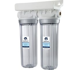 Двойной прозрачный корпус для холодной воды Unicorn 6 бар, 1/2, с кронштейном и ключом FН2Р 1/2 DUO С.230090 