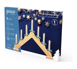 Светодиодный светильник Gauss Новогодняя горка, серия Holiday, 7 LED свечей HL020 