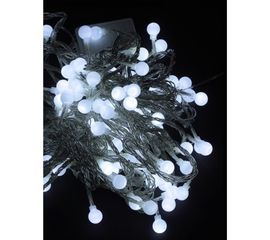 Светодиоды шарики MOROZCO 100 ламп с контроллером, 8 функций, холодный белый Э221005B 