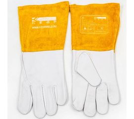 Сварочные краги КЕДР КС-17 ПРОФИ TIG бело-бежевые, р-р S 8007389 