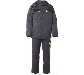 Зимний костюм СПРУТ Корвет куртка/брюки, темно-серый/черный/лимон, р. 60-62/120-124, рост 170-176, 115664 