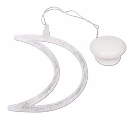 Световая фигура Neon-Night Месяц, теплый белый свет, на присоске с подвесом 501-014 