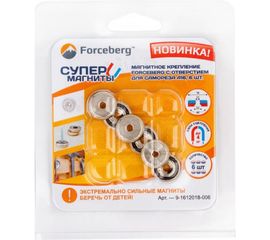 Магнитное крепление с отверстием для самореза Forceberg A16, 6 шт. 9-1612018-006 