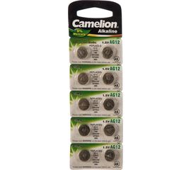 Батарейка для часов Camelion G12 BL-10 Mercury Free AG12-BP10 0%Hg 386A/LR43/186 12820 