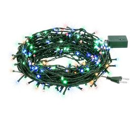 Электрогирлянда Vegas нить 100 разноцветных LED ламп контроллер 8 режимов зеленый провод 55061 