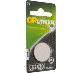 Литиевая дисковая батарейка GP Lithium CR2430 - 1 шт. в блистере. CR2430-8C1 