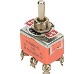 Двухполюсный тумблер duwi 250V 15А 6c ON-OFF-ON KN-203, 26865 9 