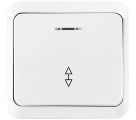 Проходной выключатель Smartbuy 1-клавишный с индикатором 10А белый Юпитер SBE-03w-10-SW12-1 