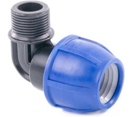 Отвод компрессионный PN16 (20 мм; 3/4") с наружной резьбой RTP 11550 