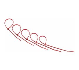 Нейлоновая кабельная стяжка REXANT 200x3,6мм, красная 25 шт/уп 07-0206-25 