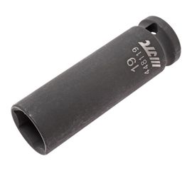 Торцевая ударная головка 1/2 х 19 мм, длина 82 мм, глубокая, тонкостенная, 6-гранная JTC 448119 